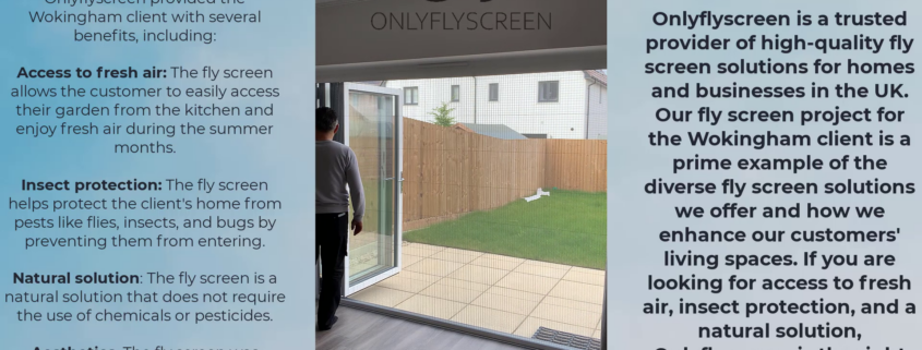 The fly screen was constructed using a high-quality aluminum frame and durable fiberglass mesh